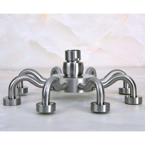 8" ( inch ) Brushed Nickel Brass Eight Claw Shape Bath Rainfall Shower head / Bathroom Accessory (Standard 1/2") ash214