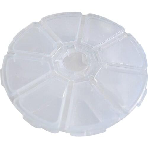 8 Interval Round Tools Cosmetic Jewelry Plastic Storage Box Small Items Management Manager