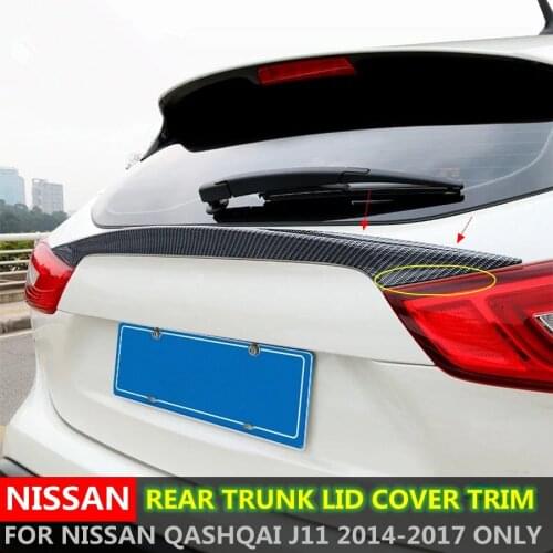 ABS Auto Styling Effect Spoiler Rear Trunk Lid Cover Tailgate Trim Hatch Kit For Nissan Qashqai J11 2014 2015 2016 2017