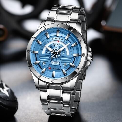 CURREN Sport Watches Men Quartz Stainless Steel Clock Watch For Men Top Quality Luxury Brand Male Watchs Bussiness Dial relogio