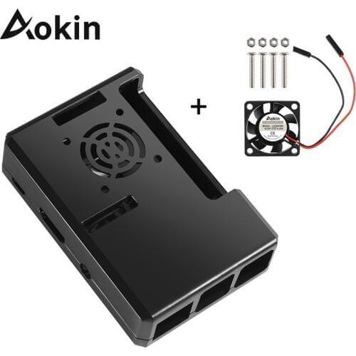 For Raspberry Pi 3B 3b plus Case, 4 ABS Protective Shell ,Removable Cover Case With Cooling Fan For Raspberry Pi 3 B+/3/2/ B