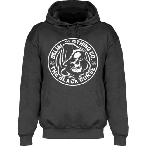 Black Hooded Sweatshirts Gothic Streetwear Skull Printed Oversize Hoodies Pullovers WOmen Sweatshirt Casual Long Hoodie