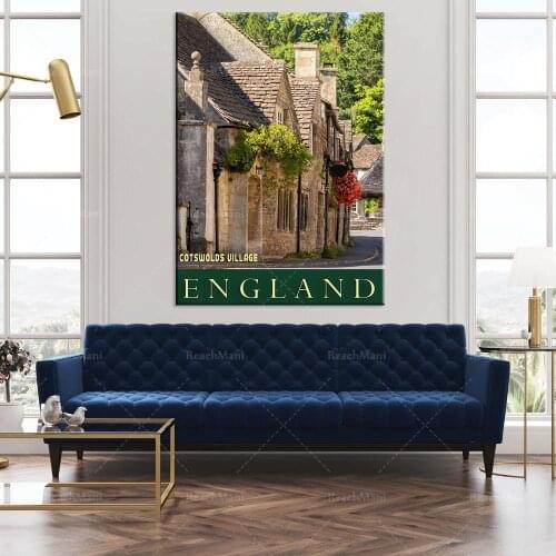 Cotswold Country England Print/Poster for home decoration office gifts, friends and house warming parties