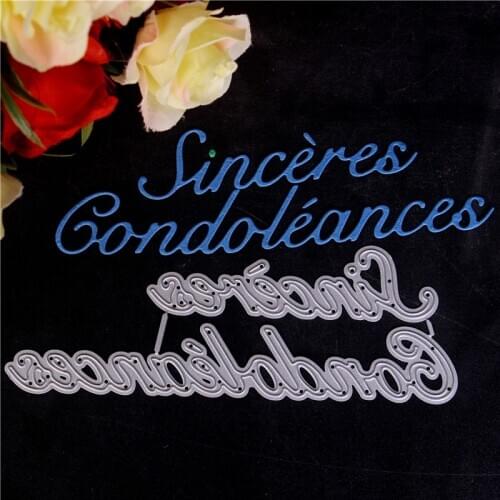 French word Metal Cutting Dies for Diy Scrapbooking Die Cut New Cuts for Paper Card Making Craft Embossing I love youtampons