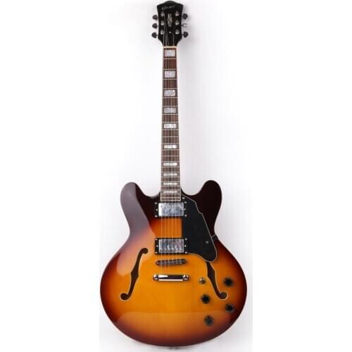 Good quality jazz hollow body f hole right left hand electric guitar free shipping