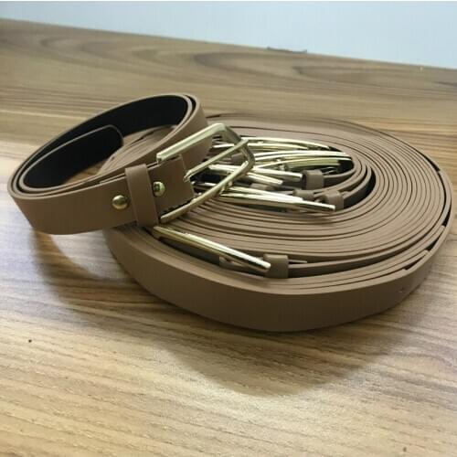 Classic Fashion Solid PU Leather belts for women Luxury designer pin buckle belt female Quality strap Width 2.5 cm