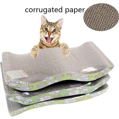 Cats Toys Cat Scratch Board Scratching Posts Kitten Corrugated Paper Pad Cats Grinding Nail Scraper Mat Mattress Claws Care Tool