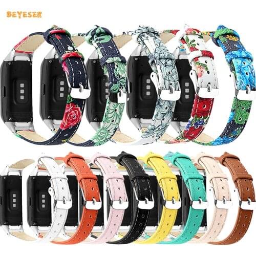 Leather Watchband Wrist Strap For Samsung Galaxy Fit SM-R370 Smartwatch Replacement WristBand High Quality Sport Bracelet Belt
