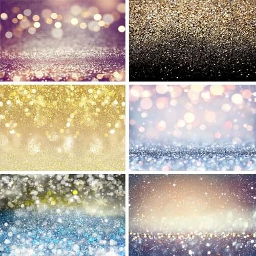 Laeacco Glitter Shiny Polka Dots Light Bokeh Child Birthday Party Photographic Backdrops Backgrounds Photocall Photo Studio
