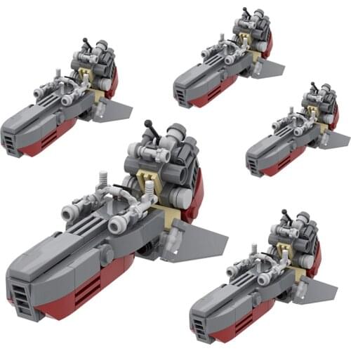 LEQUMOC Star Movie Technical Miniature Motorcycle Sets Clone Speeder Flying Shuttle Model Bricks Building Blocks Assembly Toys