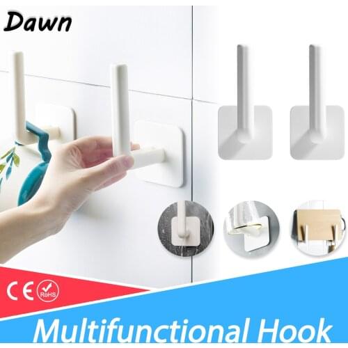 Multifunctional Hooks Sticky Hook Self Adhesive Storage Hanging Household Practical Wall Door Storage Holder Strong Hanger Rack