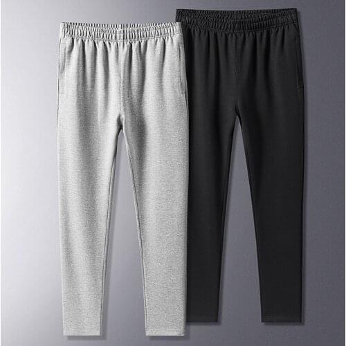 Mens Joggers Sport Pants Fitness Men Sportswear Tracksuit Running Gym Sweatpants Trousers 95%Cotton Comfortable Training Pants