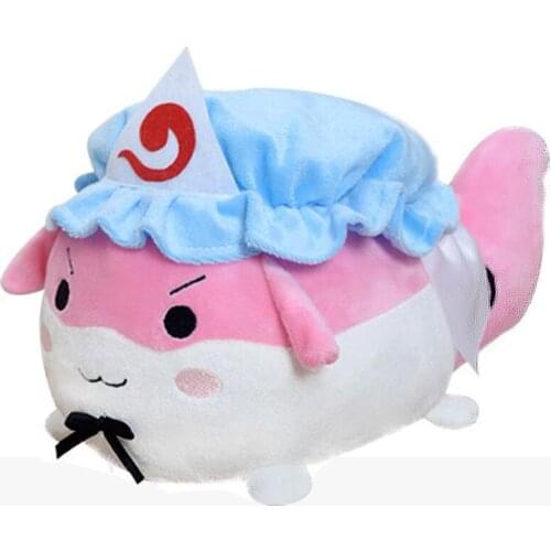 New Japan Anime TouHou Project Saigyouji Yuyuko Pet Cosplay Plush Stuffed Pillow Cushion Doll Toy Kids Children Gifts 33*19cm