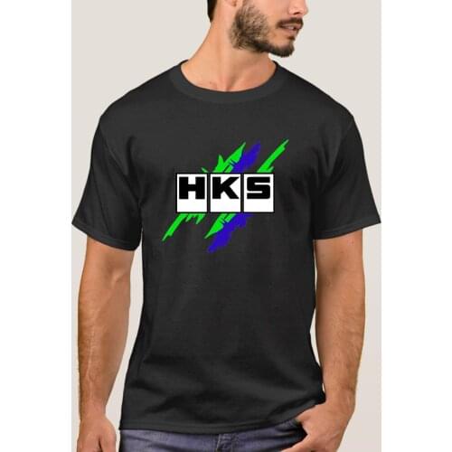 Newest 2020 Summer HOT Deals Basic T Shirt Brand Car Auto HKS Solid Logo 100% Cotton Casual T Shirt Homme Tops Tees S-4XL
