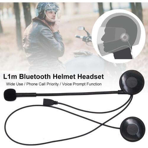 Intercom Moto L1M Ultra-thin Motorcycle Helmet Wireless Bluetooth Headset Earphone Helmet Speaker With Sponge Microphone