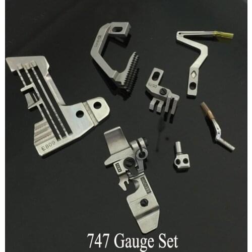 SIRUBA 747 Four lines gauge set Four-thread overlock sewing machine parts E809/H445/D575/P253E-4/KG142/KL25/LP26