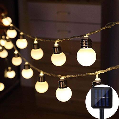 Solar Globe String Lights G50 10/20/30 LED Outdoor Waterproof Garden Christmas Ball string Fairy light for Home Party Wedding