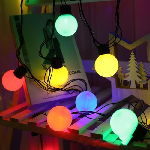 3.5cm Ball Garland LED String Lights 5M 20leds Globe Fairy Lights Waterproof Festoon Decor For Christmas New Year Garden Wedding