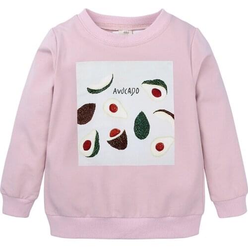 Girls Long sleeve sweat shirt Children Clothing Fruit Pattern cotton Casual Outwear Baby girls Pullover kids Tops Outfit