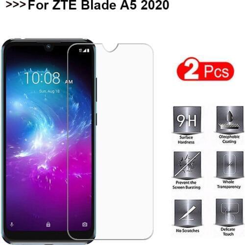 2PCS ZTE Blade A5 A7 2019 Tempered Glass Screen Protector For ZTE Blade A3 2019 Glass Protective Phone Film ZTE Blade A5 A7 2020