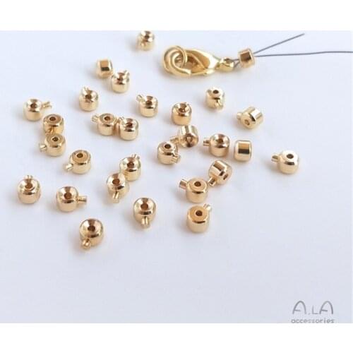 14K Gold Filled Buckle hand DIY bracelet end clip wire rope fishing line positioning buckle buckle