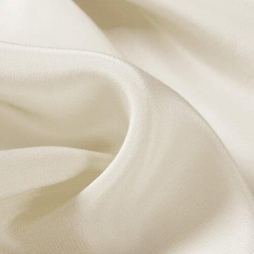 100% pure silk crepe de chine satin back fabric 14mm 114cm 45" width champagne color for dress, shirt NO.04