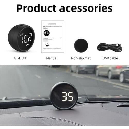 2021 Newest Universal Car G1 HUD Smart Digital Gauge GPS System Multi-Function Car Head Up Display Over Speed Alarm Smart