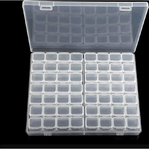 28/56/224 Slot Diamond Painting Accessories Box Rhinestone Embroidery Crystal Bead Organizer Storage Boxes Case Container Tools