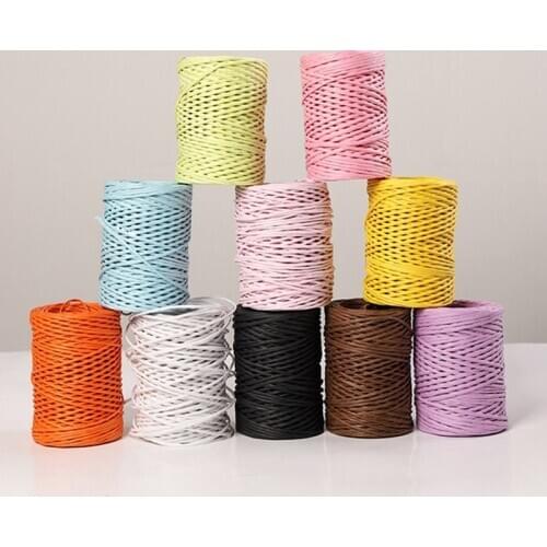 40M/roll High Quality Iron Wire Paper Rope For DIY Handmade Scrapbooking Crafts Creative Braided Knitting Decoration Cords