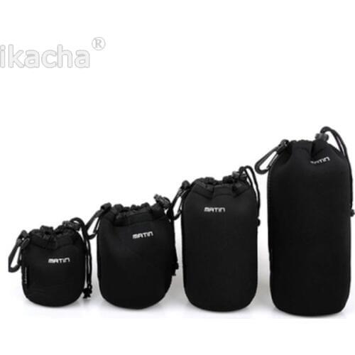 Promotion Brand New 4pcs/lot Matin Neoprene Waterproof Soft Camera Lens Pouch Bag Case 4 Pcs Size XL L M S For Canon Nikon Sony