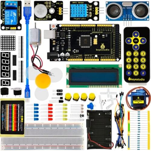 2019 NEW! Updated Version Keyestudio Basic Starter Kit V2.0 (Mega 2560 Board ) W/Gift Box for Arduino Kit+PDF(online)