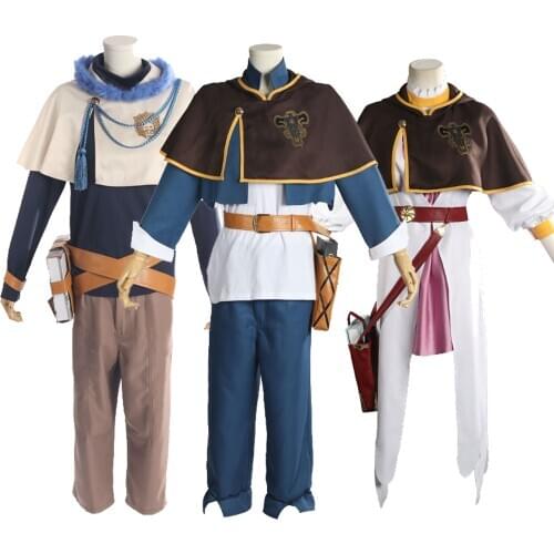 Brdwn Black Clover Unisex Asta Yuno Grinbellor Noell Silva Cosplay Custome With Cape