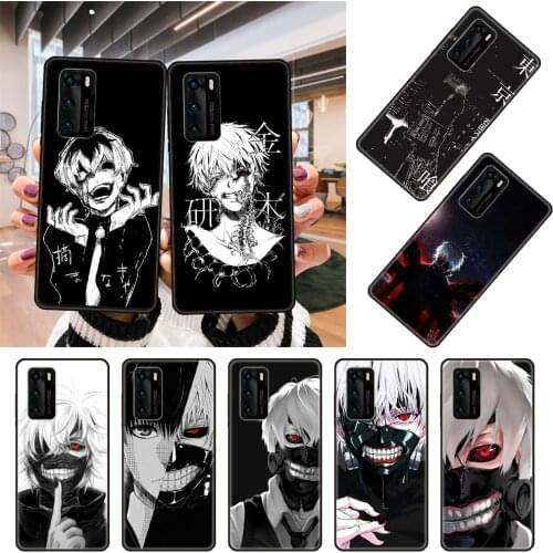 Phone Case For Huawei P20 P30 P40 P Smart Z 2019 P10 Mate 30 10 20 Lite Pro Black Cover Coque Trend Hoesjes Art Tokyo Ghoul