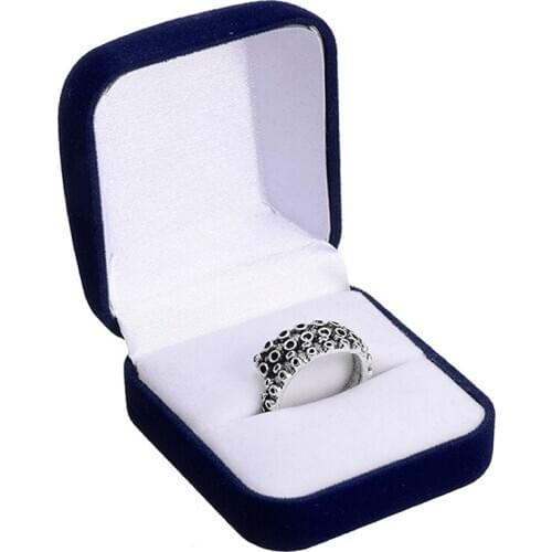 Delicated 4 Color Ring Box Fashion Velvet Ring Case For Wedding Bridal Jewelry Packaging & Display Wholesale Gifts Boxes