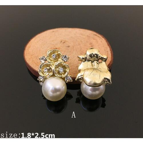 Hot Sale wholesale 20pcs/lot pearl Wedding Diamond Button rhinestone Button Crystal DIY craft hair garment Accessories YC30