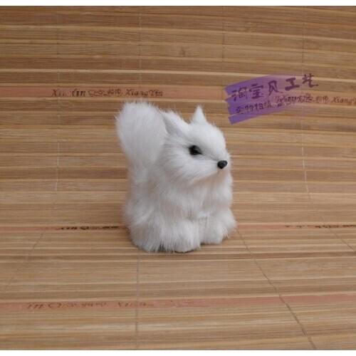 Simulation squirrel fur model lovely white squirrel toy ornament home decoration gift h1459