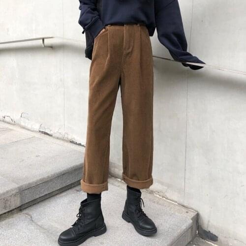 JEYONGZOO Women's Corduroy Trousers