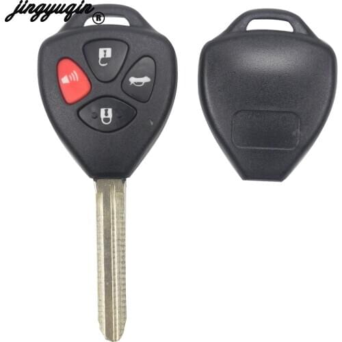 Jingyuqin 10pcs/lot Remote Car Key Shell Case Fob For Toyota Camry Avalon Corolla Matrix RAV4 Venza Yaris 4 Buttons Fob Cover