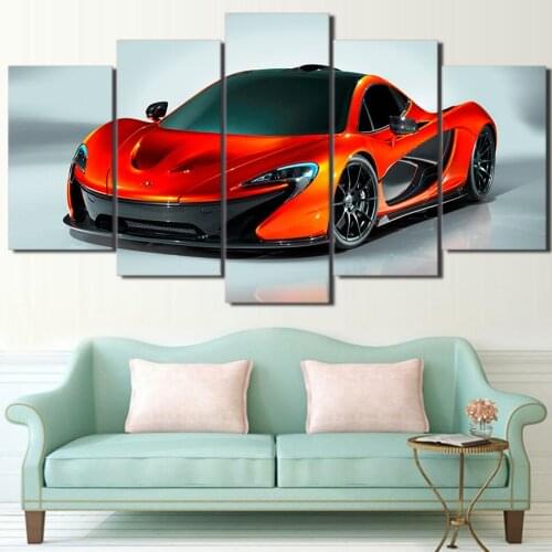 Home Decor Framework For Living Room Modern HD Printed Canvas Poster 5 Pieces Art Mclaren Concept Sports Car Painting