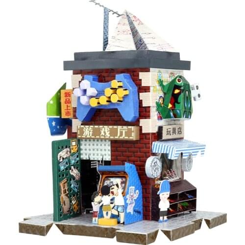 Picture Kingdom 3D Metal Nano Puzzle Childhood fun shop building model Kits DIY 3D Laser Cutting Jigsaw Toys for adults