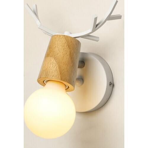 Creative antique antler log modern minimalist personality wrought iron LED restaurant bar corridor aisle wall wall lamp LX102312