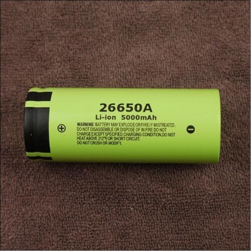 Panasonic 26650A 3.7V 5000mAh High Capacity 26650 Li-ion Battery Rechargeable Lithium Flashlight Batteries Cell