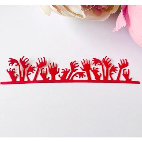 Halloween Craft metal cutting dies cut die mold horrible hands border Scrapbook paper craft knife mould blade punch stencils die