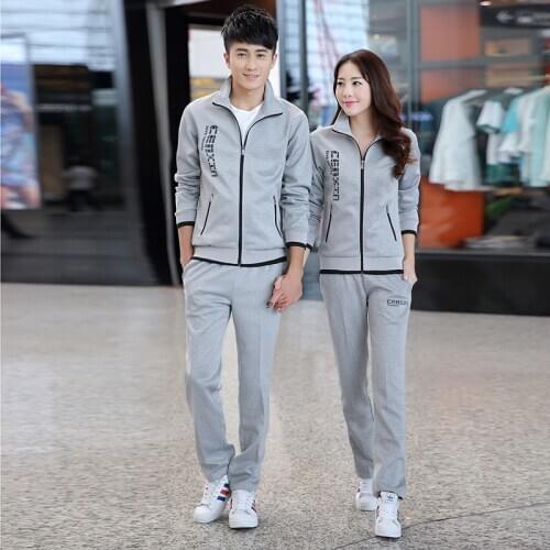 Men sportswear tracksuit zip up jacket loose sweatpant women couples casual jogger running outfit workout set sweat sport suit