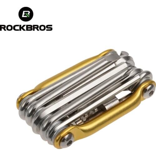 ROCKBROS 11 In 1 Bike Bicycle Multifunctional Mini Repair Tools Set Kit Hex Spoke Cycle Screwdriver Wrench Tool Sets For Bikes