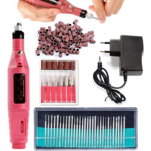 New Electric Apparatus for Manicure Nail Drill Bits Cuticle Gel Remover Cutters for Manicure 100pcs Sanding Nail Milling Machine