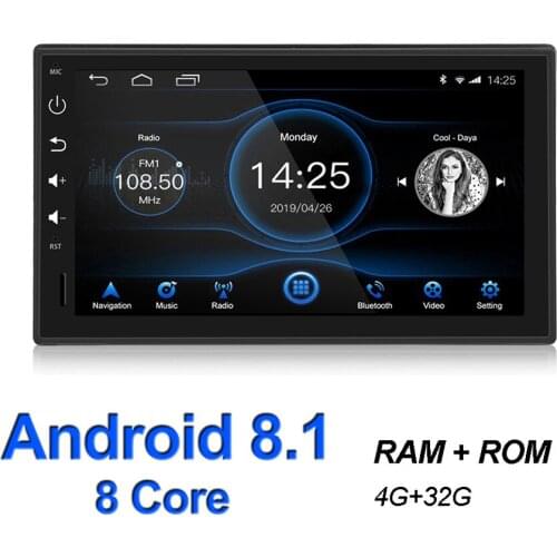 Single spindle 7 inch Android 8.1 eight core running 4G memory 32G Bluetooth GPS car navigation player
