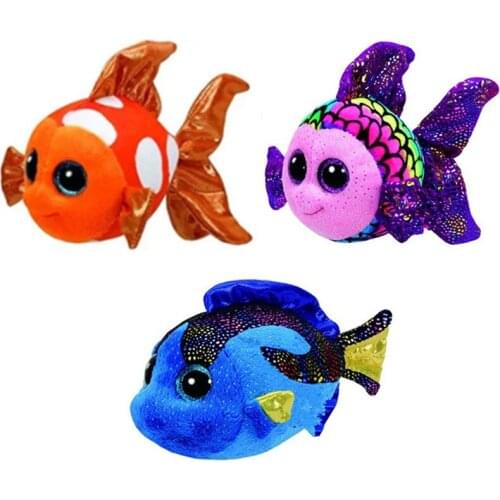 New Big Eyed Fish Plush Kids Stuffed Animals Toys For Children Gifts 15CM/25CM