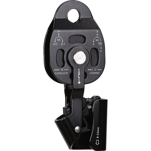 Mountain Rock Climbing Drag Rise Device Ascender Pulley Gear For 8-12mm Rope