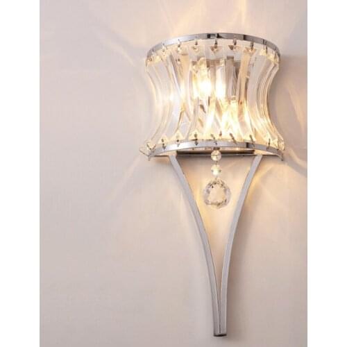 Postmodern Crystal Wall Lamp American Luxurious Wall Lamps For Living Room Bedroom Loft Decor Home Bedside Wall Light Fixtures